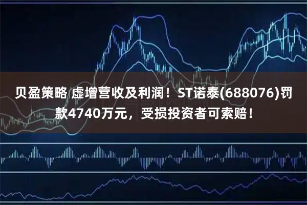 贝盈策略 虚增营收及利润！ST诺泰(688076)罚款4740万元，受损投资者可索赔！